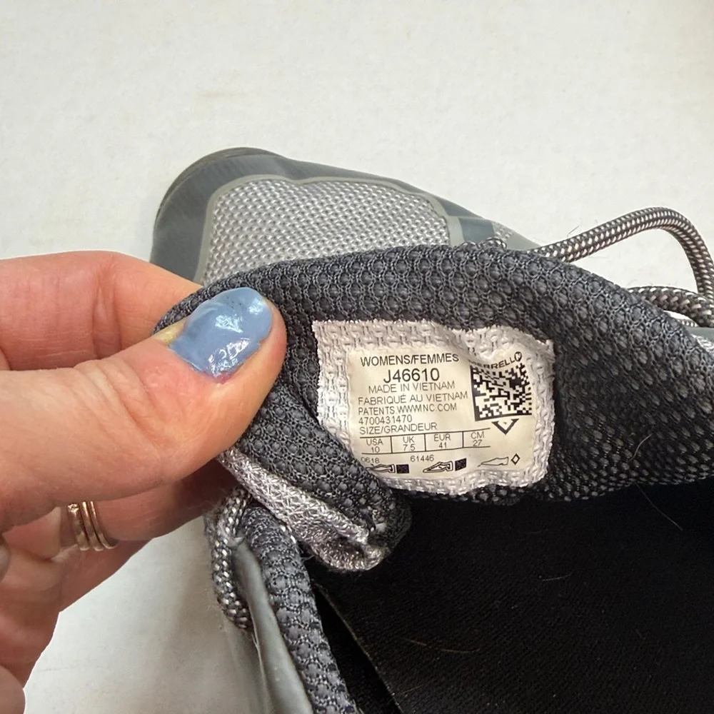 Merrell Siren Edge Q2 Hiking Shoe Frost Gray and Pink Size 10 - Picture 9 of 12